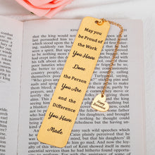 将图片加载到图库查看器,May You Be Proud of The Work You Have Done Retirement Gift Bookmark for Women Men Retiring Nurses Teacher Farewell Gift Christmas Present for Retired Mentor Appreciation Gifts for Coworker Leaving