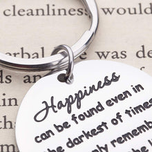 将图片加载到图库查看器,Inspirational Keychain Gifts for Women Men, Motivational Gift for Teen Girls Best Friend,Encouragement Gift for Kids, Birthday Graduation Key Ring Jewerly for Harry Potter Fans Happiness can be Found