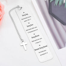 将图片加载到图库查看器,Christian Gifts for Women Men, Inspirational Bible Verse Bookmark for Book Lovers, Christmas Gift for Christian Teens Boy Girl, Religious Faith Jewelry Son Daughter Friends Graduation Baptism Gifts