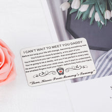 将图片加载到图库查看器,New Dad Wallet Card Insert Fathers Day Gifts for Daddy To Be New Father Birthday Christmas Presents Pregnancy Baby Announcement Gifts Mini Love Note for Him Men First Time Dad Papa from New Mommy Mom