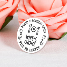 将图片加载到图库查看器,Funny Destiny Flip Coin Gift for Men Women Valentines Day Anniversary Birthday Gifts for Husband Wife To Be Food Decision Coin Wedding Gifts for Newlyweds Newly-married Couple Unique Stocking Stuffers