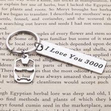 将图片加载到图库查看器,I Love You 3000 Keychain for Boyfriend Girlfriend Iron Man Gift for Dad Comic Movie Inspired Gift Avengers Endgame Avengers Fan Gift Tony Stark Gift Couples Keychain for Husband Wife Birthday