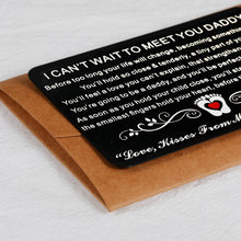 将图片加载到图库查看器,New Daddy Wallet Insert Card Gifts for Men Fathers Day Birthday Gifts for New Dad Papa to Be Pregnancy Baby Announcement Gifts for Him First Time Dad Father Husband Christmas Gifts from New Mommy Mom