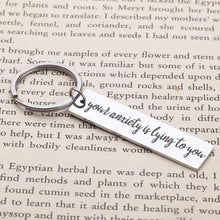 将图片加载到图库查看器,Inspirational Keychain Gifts for Women Men Recovery Jewelry Keyring Anti - Anxiety Depression Self Care Stress Relief Birthday Christmas Gifts Mantra Jewelry for Him Her Your Anxiety is Lying to You