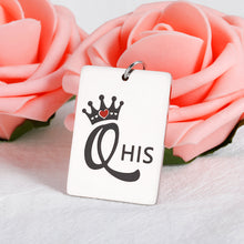 将图片加载到图库查看器,Couple Gifts Matching Keychain His Queen Her King Key Chains Valentines Anniversary Birthday Gifts for Husband Boyfriend Girlfriend Wife Wedding Engagement Gifts for Newlywed Couples Groom Bride to be