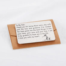 将图片加载到图库查看器,Fathers Day Gifts TO MY Dad Papa Birthday Card from Daughter Son Kids Wallet Card Insert Wedding Thank You Gifts for Father of The Bride Daddy Father In Law Step Adopt Foster Dad Presents for Him Men