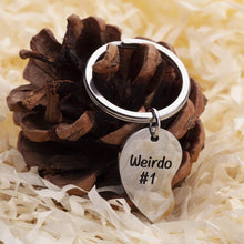 将图片加载到图库查看器,Best Friend Keychain, Friendship Gift for Teen Girls BFF, Weirdo 1 Weirdo 2 Gift Keyring for Boyfriend Girlfriend Husband Wife Couples,Valentine Anniversary Birthday Heart Charm Pendant for Her Him