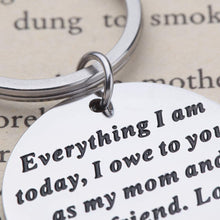 将图片加载到图库查看器,Mom Birthday Gifts for Mother of Bride Wedding Day Keychain from Daughter Appreciation Christmas Gift for Parents from Kids Everything I am Today, I Owe to You, As My Mom and Best Friend, Love Always