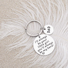 将图片加载到图库查看器,Father's Day Gift Keychain for Dad I'll Always Be Your Little Girl You Will Always Be My Hero Gift for Dad Keychain from Daughter Son Kids Wife for Birthday Christmas Valentines Day