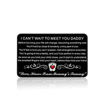 将图片加载到图库查看器,New Daddy Wallet Insert Card Gifts for Men Fathers Day Birthday Gifts for New Dad Papa to Be Pregnancy Baby Announcement Gifts for Him First Time Dad Father Husband Christmas Gifts from New Mommy Mom