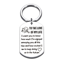 将图片加载到图库查看器,To My Love Keychain Gifts for Him Her Anniversary Valentines Gifts for Women Men I Love You Gifts for Husband Wife Birthday Gifts from Girlfriend Fiance Wedding Day Engagement Couple Bride Groom Charm