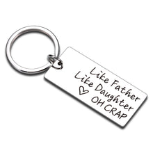 将图片加载到图库查看器,Witty Gifts for Men Dad from Daughter, Father's Day Birthday Gifts for Father Dad, Funny Keychain Daughter to Father Gifts, Gag Gifts for Father Daddy to Be New Dad, Like Father Like Daughter Keyring