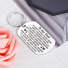 将图片加载到图库查看器,Dad Birthday Gifts From Daughter Kids, Meaningful Father’s Day Love Note Charm Keychain for Daddy Stepdad God Father in Law Motivational Appreciation Wedding Christmas Present for Papa Keyring Him Men