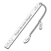 将图片加载到图库查看器,Enjoy The Next Chapter Bookmark for Book Lover Class of 2022 Graduation Gifts for Him Her High School Student Coming-of-Age Birthday Gifts for Son Daughter Coworker Promotion Going Away Presents