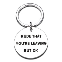 将图片加载到图库查看器,Funny Leaving Going Away Present for Departing Coworker, Gag Get Promoted Promotion Goodbye Keychain Gift for Colleague Friends Employee, Happy Retirement Appreciation Gifts for Boss Leader Coworkers