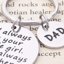 将图片加载到图库查看器,Father's Day Gift Keychain for Dad I'll Always Be Your Little Girl You Will Always Be My Hero Gift for Dad Keychain from Daughter Son Kids Wife for Birthday Christmas Valentines Day