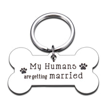 将图片加载到图库查看器,My Humans are Getting Married Dog Tags for Bride and Groom to be Wedding Gifts for Newlyweds Personalized Tag for Pets Dog Lover Engagement Proposal Ceremony Gifts for Couples Bridal Shower Dog Owner
