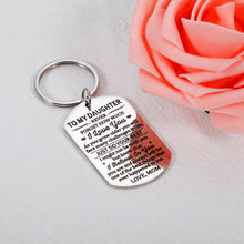 将图片加载到图库查看器,To My Daughter Gifts from Mom Inspirational Keychain I Love You Gifts for Daughter Teen Girls Stocking Stuffers Christmas Present for Stepdaughter Sweet 16th Birthday Back to School Graduation Gifts