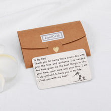 将图片加载到图库查看器,Fathers Day Gifts TO MY Dad Papa Birthday Card from Daughter Son Kids Wallet Card Insert Wedding Thank You Gifts for Father of The Bride Daddy Father In Law Step Adopt Foster Dad Presents for Him Men