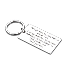 将图片加载到图库查看器,Men Birthday Gift Ideas Christmas Valentines Day Anniversary Keychain Gifts for Him Fiance Husband