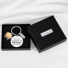 将图片加载到图库查看器,Bus Driver Gifts Keychain, Appreciation Gifts for School Bus Driver, Thank You Gift for Bus Driver, Bus Key Chain Gift from Student Girl Principal, Safe and Sound with This Awesome Bus Driver Key Ring