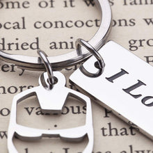 将图片加载到图库查看器,I Love You 3000 Keychain for Boyfriend Girlfriend Iron Man Gift for Dad Comic Movie Inspired Gift Avengers Endgame Avengers Fan Gift Tony Stark Gift Couples Keychain for Husband Wife Birthday