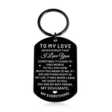 将图片加载到图库查看器,Valentines Gifts for Men Women Boyfriend Birthday Gifts for Husband Anniversary Wedding Couple Gifts for Her Him To My Love Soulmate Keychain Gifts from Girlfriend Wife Engagement Christmas Gifts