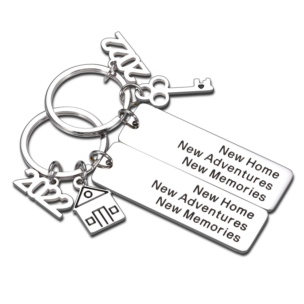 2022 New Home Housewarming Couple Keychains Gifts for Men Women Novelty Realtor Closing Gifts for New Homeowners Christmas New Year Housewarming Party Presents for Family Members Friends New Neighbors