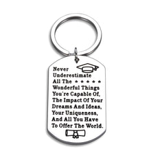 将图片加载到图库查看器,Gifts for Graduating Seniors 2021 Keychain for Him Her College Masters High School Student Graduation Gifts for Girls Boys Future Nurse Teacher Inspirational Gifts for Women Men Grads BFF Son Daughter