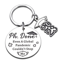 将图片加载到图库查看器,PhD Graduation Gifts for Him Her Funny Keychain 2023 Graduation Presents for Women Men MBA MSW Doctorate Masters Degree Pharmacist Son Daughter Best Friend Graduates Charms for Nursing Law School Male