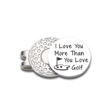 将图片加载到图库查看器,Stocking Stuffers for Men Husband Golf Ball Marker Christmas Gifts for Golf Lovers Golf Gifts Anniversary Valentines Gifts for Him Boyfriend I Love You Gifts for Men Women Couple Father Golf Hat Clip