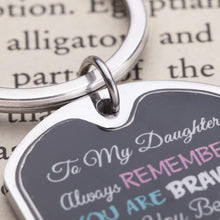 将图片加载到图库查看器,Inspirational Keychain Gifts for Son Daughter Birthday Graduation Present for Women Men Him Her Always Remember You are Braver Than You Believe Personalized Charms Pendant for Kids Boys Girls