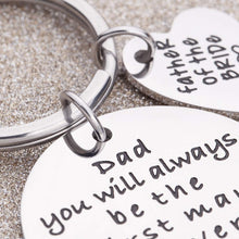 将图片加载到图库查看器,Step Fathers Day Gift Keychain for Dad from Daughter Son Any Man can be a Father in Law Personalized Keyring Birthday Christmas Wedding Gifts for Stepdad Men