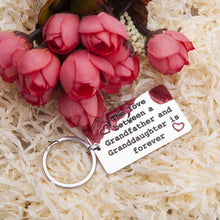 将图片加载到图库查看器,Gifts for Grandpa Birthday Keychain for Grandfather from Granddaughter for Fathers Day The Love Between A Grandfather and Granddaughter is Forever Christmas Family Gift for Grandad Grandparent Men Him