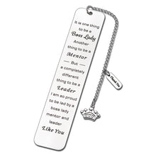 将图片加载到图库查看器,Boss Day Gifts for Women Boss Lady Thank You Gifts for Female Boss Mentor Leader Appreciation Gifts for Manager Supervisor Leaving Going Away Present for Christmas Valentines Retirement Bookmark