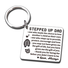 将图片加载到图库查看器,Step Dad Fathers Day Gift Stepdad Keychain Gifts from Kids Stepfather Father In Law Wedding Birthday Christmas Presents from Stepdaughter Wife Daughter to Bonus Dad Valentines Gift Ideas Thanksgiving