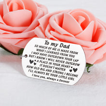 将图片加载到图库查看器,Dad Birthday Gifts From Daughter Kids, Meaningful Father’s Day Love Note Charm Keychain for Daddy Stepdad God Father in Law Motivational Appreciation Wedding Christmas Present for Papa Keyring Him Men