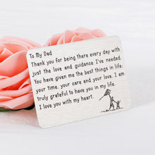 将图片加载到图库查看器,Fathers Day Gifts TO MY Dad Papa Birthday Card from Daughter Son Kids Wallet Card Insert Wedding Thank You Gifts for Father of The Bride Daddy Father In Law Step Adopt Foster Dad Presents for Him Men