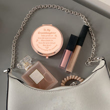 将图片加载到图库查看器,Eunigem Granddaughter Graduation Gifts for Her Rose Gold Compact Mirror Granddaughter Birthday Valentines for High School College Graduating Granddaughter Back to School Coming-of-Age Charms