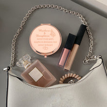 将图片加载到图库查看器,EuniGem Mom Birthday Gifts for Mother of The Bride Wedding Day Rose Gold Compact Mirror Mother Daughter Gift Ideas for Mother’s Day Graduation Housewarming Gifts for Retirement Leaving Mommy