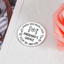 将图片加载到图库查看器,Funny Destiny Flip Coin Gift for Men Women Valentines Day Anniversary Birthday Gifts for Husband Wife To Be Food Decision Coin Wedding Gifts for Newlyweds Newly-married Couple Unique Stocking Stuffers