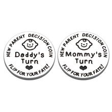 将图片加载到图库查看器,New Parent Decision Coin Gift for First Time Mom Dad Mummy to Be Funny New Baby Gift for Couple Pregnancy Mommy Mothers Fun Christmas Birthday Present Family Gathering Charm Double-Sided