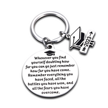 将图片加载到图库查看器,Inspirational Graduation Keychain Class of 2023 Gifts for Her Him Senior High School Graduates College Presents for PhD Master Degree Medical Nursing School Students Gifts for Boys Girls Son Daughter