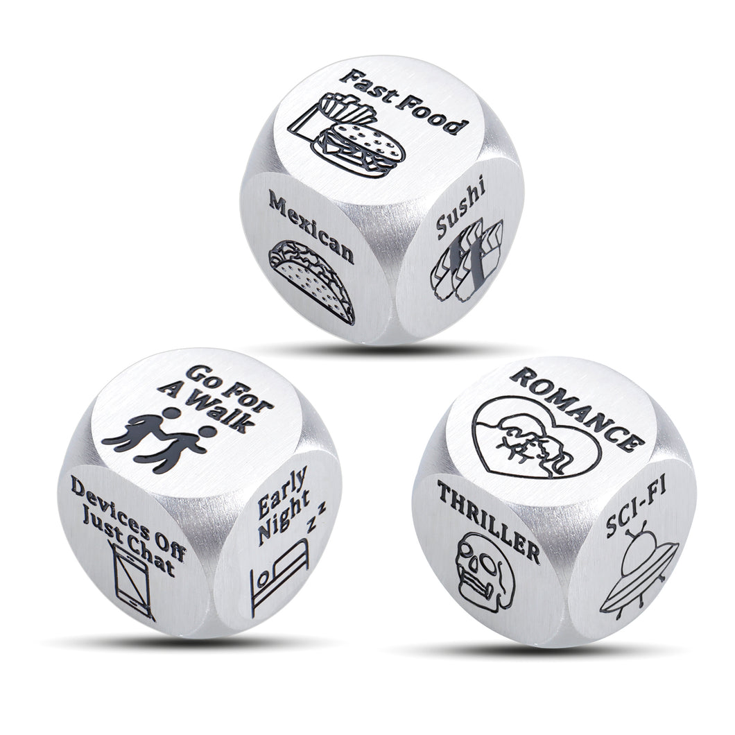 Funny Anniversary Couple Gifts for Husband Wife Wedding Gifts for Newlyweds Date Night Ideas Women Men Christmas Valentines Day for Him Her Birthday Gift for Boyfriend Girlfriend 3pcs Couple Game Dice