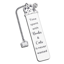 将图片加载到图库查看器，Cute Bookmarks for Women Men Book Lovers Stocking Stuffers for Cat Lovers Bookmark Bookworm Christmas Valentines Day Gifts for Bookish Girl Boys Son Daughter Birthday Book Club Gifts for Reader
