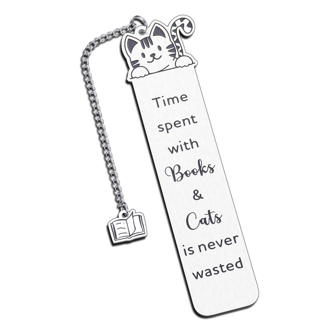 Cute Bookmarks for Women Men Book Lovers Stocking Stuffers for Cat Lovers Bookmark Bookworm Christmas Valentines Day Gifts for Bookish Girl Boys Son Daughter Birthday Book Club Gifts for Reader