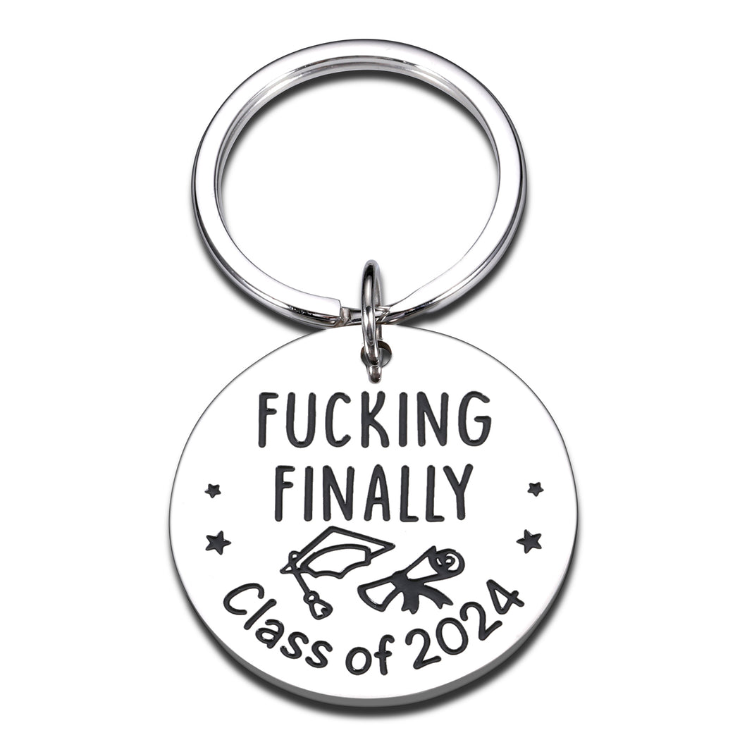 Funny Graduation Gifts for Him Her Class of 2024 Graduation Keychain College High School Boys Girls Graduation Gifts for Senior 2024 Son Daughter Master Nursing School Graduation Gifts for Women Men