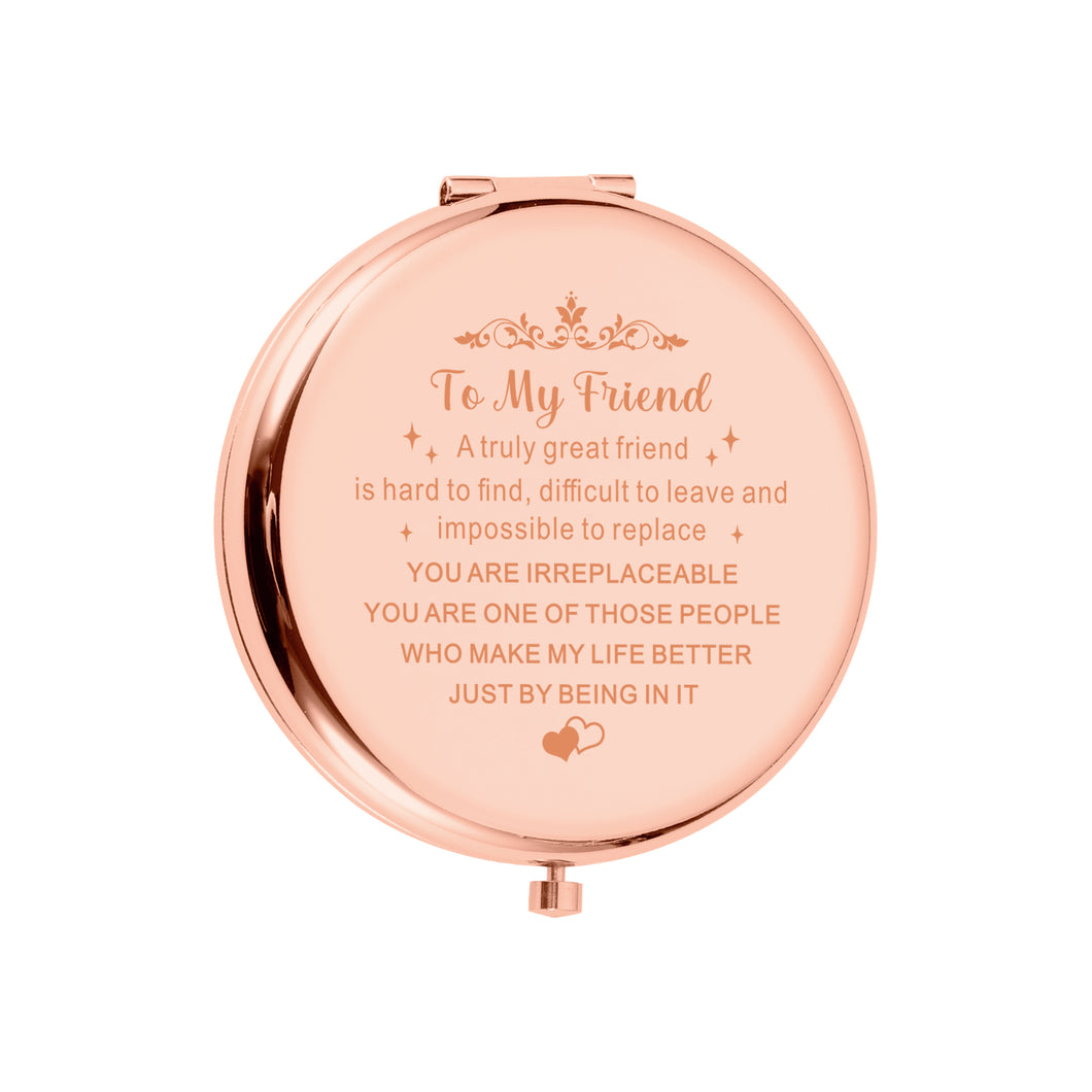 Friendship Gifts for Women Best Friend Birthday Graduation Gifts for Her Bestie Valentines Christmas Travel Sentimental Present for Female Friends Soulmate Gift Ideas for Soul Sister Compact Mirror
