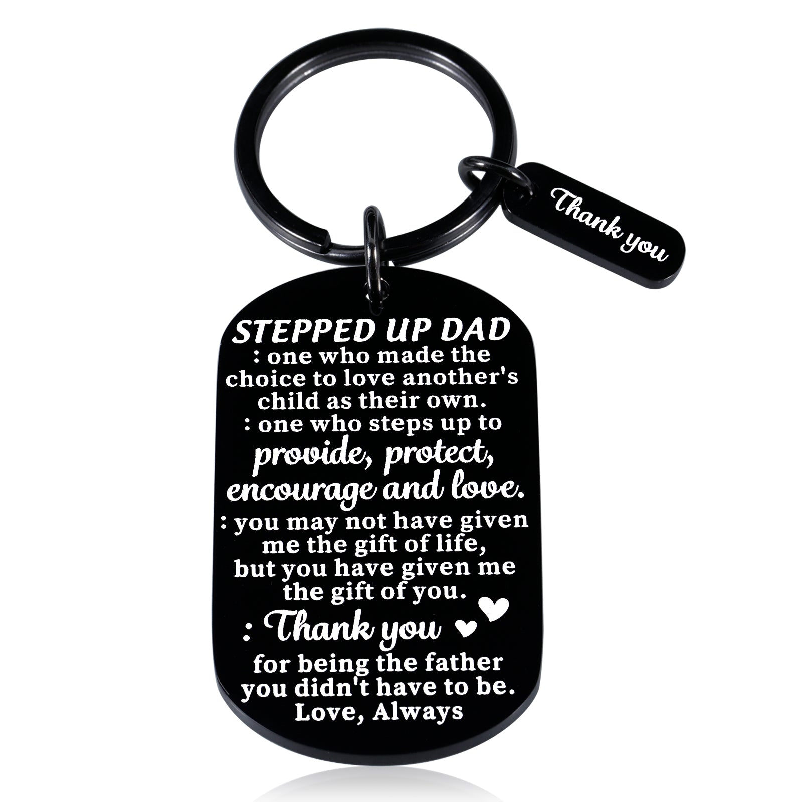 Bonus Dad Gifts for Fathers Day Stepdad Keychain Gifts from Daughter S –  EunigemShop