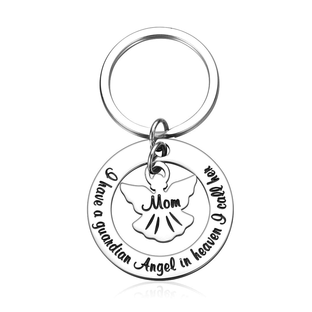 Mom Memorial Keychain Gifts Loss of Mommy Mother Remembrance Sympathy Gift for Momma Mama Mom Key Tags Remembering key chain Christmas Funeral Gifts Stocking Stuffer